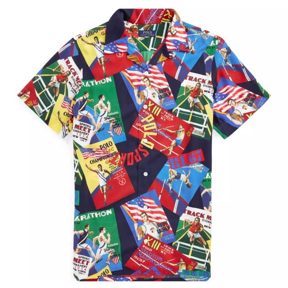 Polo Ralph Lauren men US flag chariots Olympic size xs